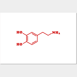 Dopamine Molecular Chemical Formula Posters and Art